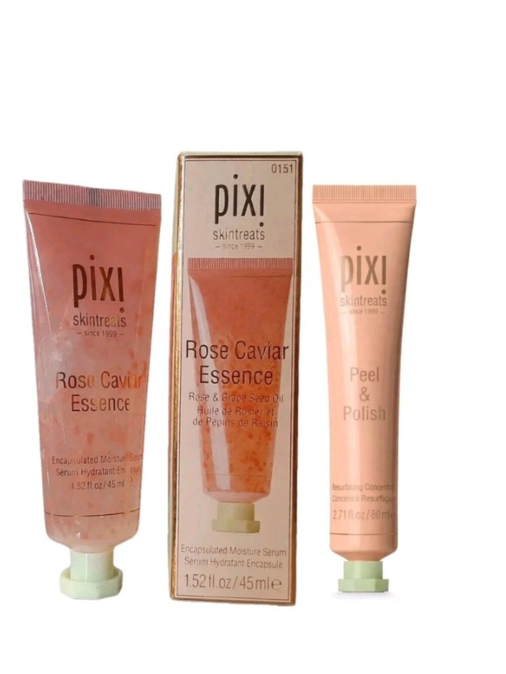 Pixi Skintreats Beauty Skincare LotPixi Rose Caviar Essence & Peel & Polish